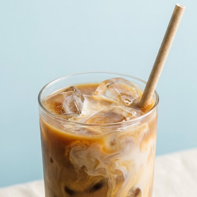 Cold coffee sweetened with Purova