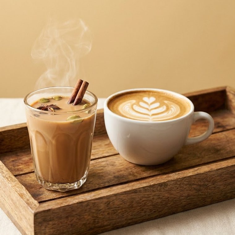 Chai & coffee sweetened with Purova